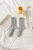 Calcetines Grises para Mujer, Calcetines de Encaje Finos de Verano hasta la Pantorrilla, Calcetines Largos de Algodón Puro con Volantes, Adecuados para Zapatos Birkenstock, Calcetines Holgados de Primavera y Otoño