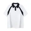 Patchwork Esportivo Retro Americano Marca da Moda Algodão Puro Gola Reversível Manga Curta Uniforme de Time Roupa de Trabalho Camisa Polo Personalizado