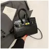 Bolso Kelly Retro de Moda con Patrón de Cocodrilo para Mujer 2026 Nuevo Modelo de Alta Gama Versátil Bolso Cruzado Platino