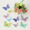 Papel Tapiz Decorativo Estéreo Mariposa Recortada en 3D Transfronteriza Doble Capa Textura Metálica Mariposa Simulada Mixta Pegatina de Pared