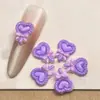 Nova Resina Coração de Pêssego Coração Fofo Laço DIY Arte de Unha Joias Conjunto Caixa Decoração de Unha Usável Unha Atacado