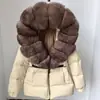 26 Jaqueta de Penas Feminina de Luxo, Estilo Japonês e Coreano, Toque Premium, Comprimento Médio, Grossa, Emagrecedora, Cintura Marcada, Pele de Raposa, Jaqueta de Penas de Inverno