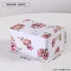 Caja de Almacenamiento de Documentos de Hierro Forjado Floral Vintage, Organizador Multifuncional Espesado de Escritorio para Joyería y Artículos Varios con Tapa