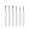 Pincel de silicone popular personalizado para lábios com tampa, à prova de poeira, pincel aplicador multifuncional para glitter de nail art, pincel para esfumar lábios e batom