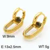 Pendientes de Acero Inoxidable 304 Cadena Cubana con Borlas Joyería Chapado en Oro de 18K Clip para Oreja Pendientes Unisex