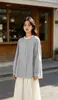 Colección Otoño 2026 Estilo Japonés Estampado Floral Pequeño Cuello Solapa Mujer Holgado Oversize Cárdigan Camisa de Manga Larga Top