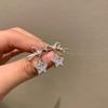Cielo Estrellado~Pendientes de Estrella con Lazo para Mujer 2023 Nuevo Estilo Pendientes de Lujo Ligero de Gama Alta Clavos Elegantes y Exquisitos