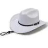Cinturón de Moda Retro de Gama Alta Sombrero para Sol Sombrero Jazz Color Sólido Mezclilla Comercio Exterior Venta al por Mayor