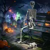 Decoración de Perro Esqueleto para Patio Exterior de Halloween 165cm Venta Caliente Transfronteriza Esqueleto de Perro Jardín Patio