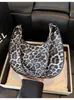 Nova Bolsa de Meia-Lua Estampada de Leopardo Tendência Estilo Ins Única de Nicho Bolsa Transversal para Mulheres Moda Temperamento Bolsa de Ombro Único Sob o Braço