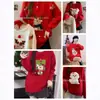 Em estoque atacado transfronteiriço Ano Novo estilo europeu e americano Natal malha, outono e inverno pulôver gola redonda camada base novo suéter feminino