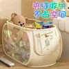 Cesta de Almacenamiento de Juguetes para Niños Sala de Estar Gran Capacidad Gabinete de Almacenamiento de Muñecos de Peluche Bolsa Colgante para Baño Cubo Portátil Cesta de Almacenamiento