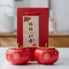 Todo va bien Tarro de caqui tarro de caramelo sellado de cerámica mini tarro de té decoración creativa para inauguración de casa tarro de aromaterapia