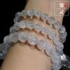 Estilo de arte joven Lingwen blanco natural Cristal Asse cuentas sueltas pulsera de cristal blanco pulsera femenina venta al por mayor