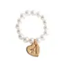 Anillo de Articulación de Perla Estilo Ins, Llavero Personalizado Hecho a Mano con Letra de Nicho