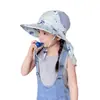Sombrero protector solar para niños, sombrero de verano anti-UV para niños, sombrero de pescador transpirable de ala grande para niñas, sombrero de sol fino