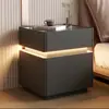 Nuevo Modelo 2026 Mesa de Noche Flotante Inteligente con un Toque de Lujo Ligero y Gama Alta, Diseño Moderno Simple, Carga Inalámbrica y Almacenamiento Seguro para la Mesita de Noche