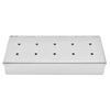 Caja ahumadora de acero inoxidable con tapa abatible, caja de madera frutal, caja de carbón, caja cuadrada para barbacoa, caja de especias para barbacoa, herramientas para barbacoa, estilo americano