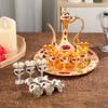 Juego de vino de metal directo de fábrica patrón de rosa pequeña europeo juego de licor creativo juego de vino juego de petaca europea