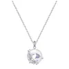 Pingente de Flor de Amor com Fivela da Paz em Prata Pura S999 Colar Borboleta Simples de Alto Padrão Nicho Corrente de Clavícula Doce Novo Estilo Chinês