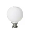 Luminária de pilar para portão de pátio externo movida a energia solar, luz decorativa redonda de acrílico para vila, à prova d'água e automática