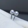 Aretes de Perlas de Agua Dulce Zhuji 3-6 mm Perfectamente Redondas, Aspecto Similar a la Aurora Boreal, Casi Impecables, Sensación de Alta Gama, Amigables con los Oídos, Diseño de Bombilla Pequeña de Plata Pura
