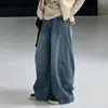 Pantalones Vaqueros Anchos de Estilo Coreano para Niñas, Novedad Otoño 2026, para Niños Medianos y Mayores, Pantalones Holgados de Pierna Torcida para Estudiantes, Pantalones Largos de Moda