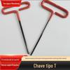 Chave Hexagonal Tipo T com Cabeça Esférica Aço S2 Portátil Multifuncional Manual Fabricante Atacado