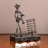 Porta-canetas de Mesa Balança e Toca Música, Artesanato em Ferro e Arte de Ferro Ornamento Fabricante Atacado Caixa de Música Criativa