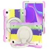 Suporte Giratório 360 Graus Adequado para Capa de Tablet Samsung A8/A9 Capa Protetora de Silicone A9Plus Bolsa Anti-Queda com Alça de Ombro