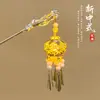 Horquilla de linterna de borla brillante para niños del Festival de Medio Otoño, moño de estilo antiguo, accesorio para el cabello de palacio del Lago Oeste para niñas