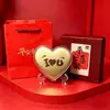 Moneda de Oro Corazón Puro 999 Colgante Festival de las Siete Estrellas Regalo de San Valentín para Esposa Novia
