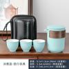 Juego de té portátil para viaje al aire libre, traje de una tetera y tres tazas, taza exprés para coche con LOGO tallado a mano de regalo