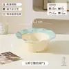 Bol para ensalada con esmalte salpicado estilo Ins, bol para yogur, juego de vajilla de cerámica de alta calidad para uso doméstico, incluyendo tazones para sopa y platos