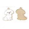 Acessórios fofos de cachorrinho transfronteiriços mais vendidos Pingente de colar de liga DIY Corrente de celular Chaveiro Ornamento artesanal