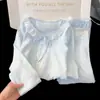 Pijama de niña estilo princesa 2026 nuevo conjunto de primavera y otoño de manga larga y pantalón largo de algodón nube fino para casa infantil