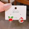 Brincos de Papai Noel Fofos e Delicados para Mulheres Brincos de Natal 2025 Novo Estilo Quente Elegantes Populares Brincos de Luxo