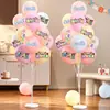 Globos de macarrón flotantes de mesa de Feliz Cumpleaños, montaje de escena de fiesta, accesorios fotográficos atmosféricos, juego completo de pilares flotantes de suelo