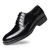 Zapatos de Cuero Cabeza de Anciano Zapatos Formales de Cuero para Hombre Estilo Británico con Cordones Zapatos de Cuero para Traje de Negocios Suela Gruesa Zapatos de Trabajo Q799591