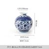 Ornamentos de Vaso de Cerâmica Jingdezhen Sala de Estar Gabinete de TV Envolvimento Padrão Zhiliu Porcelana Azul e Branca Pote de Armazenamento Mesa de Jantar Decorações Suaves
