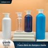 Garrafa de Loção de Pressão Redonda Transparente para Ombro Personalizada para Animais de Estimação Grande Capacidade Shampoo Gel de Banho Embalagem de Plástico para Higiene Pessoal