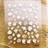 Nuevas Pegatinas Sencillas de Arte para Uñas con Corazón y Flor de Graffiti, Flor de Primavera en Relieve 5D, Mariposa, Material para Diario, Pegatinas para Uñas