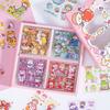 Processamento personalizado de adesivos de cristal de plástico, adesivos de desenho animado infantil, adesivos de estrela de coração, adesivos de material de manual
