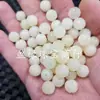 Diente Loto Amarillo Perlas Jade Perlas Sueltas Cuarzo Roca Jade Loto 10mm Pulsera Collar Accesorios de Joyería Perlas Hechas a Mano