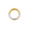 Anillo de nariz de ópalo elegante transfronterizo, anillo de acero inoxidable para tabique nasal, hueso de la oreja, clavo, perforación corporal con incrustaciones de diamantes