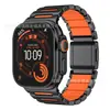 Correa de reloj iWatch, compatible con Apple Watch/Ultra 3/2, con cierre magnético de titanio y correa de silicona