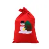 Bolsas de Regalo Navideñas Mochila de Papá Noel Bolsas de Regalo No Tejidas Bolsas con Aplicación Hecha a Mano Bolsas de Regalo