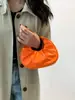Bolsa Nuvem Plissada Novo Estilo 2024 Moda Bolsa de Ombro Único Transversal de Mão Bolsa Dumpling Sob o Braço Elegante Feminina Comércio Exterior