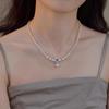 "Rosa a Xinghe" Rosa francés doble capa collar de perlas para el hogar nueva moda alto sentido combinable regalo