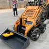 Cargadora compacta con ruedas personalizada, Cargadora de ingeniería para exportación, Bulldozer oruga multifuncional